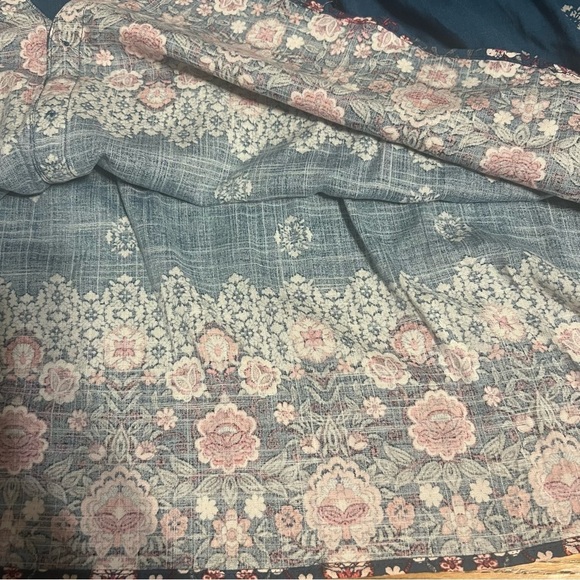 Torrid Women's Plus Babydoll Rayon Slub Smocked Button-Front Tunic Top 6X Boho - Picture 14 of 16